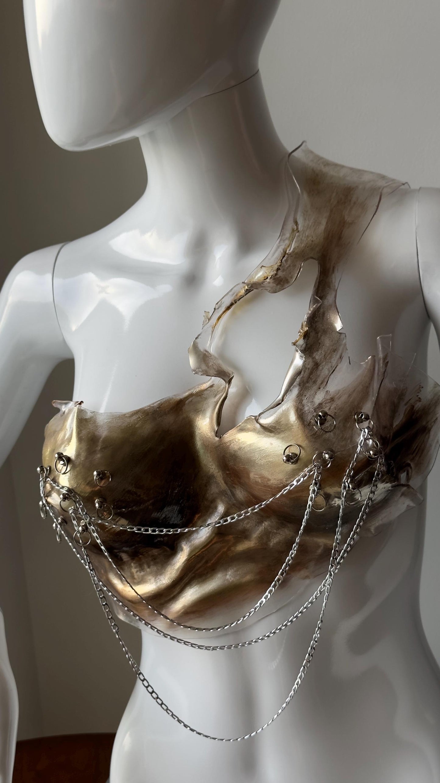Chrome Armor Corset Bustier