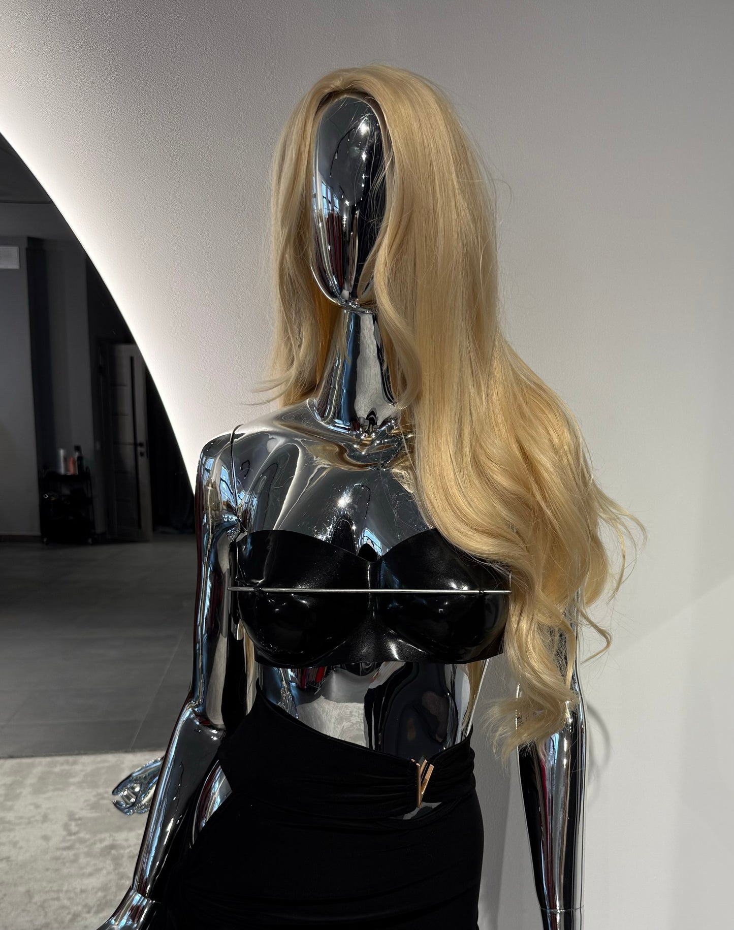 Black pierced nipples corset