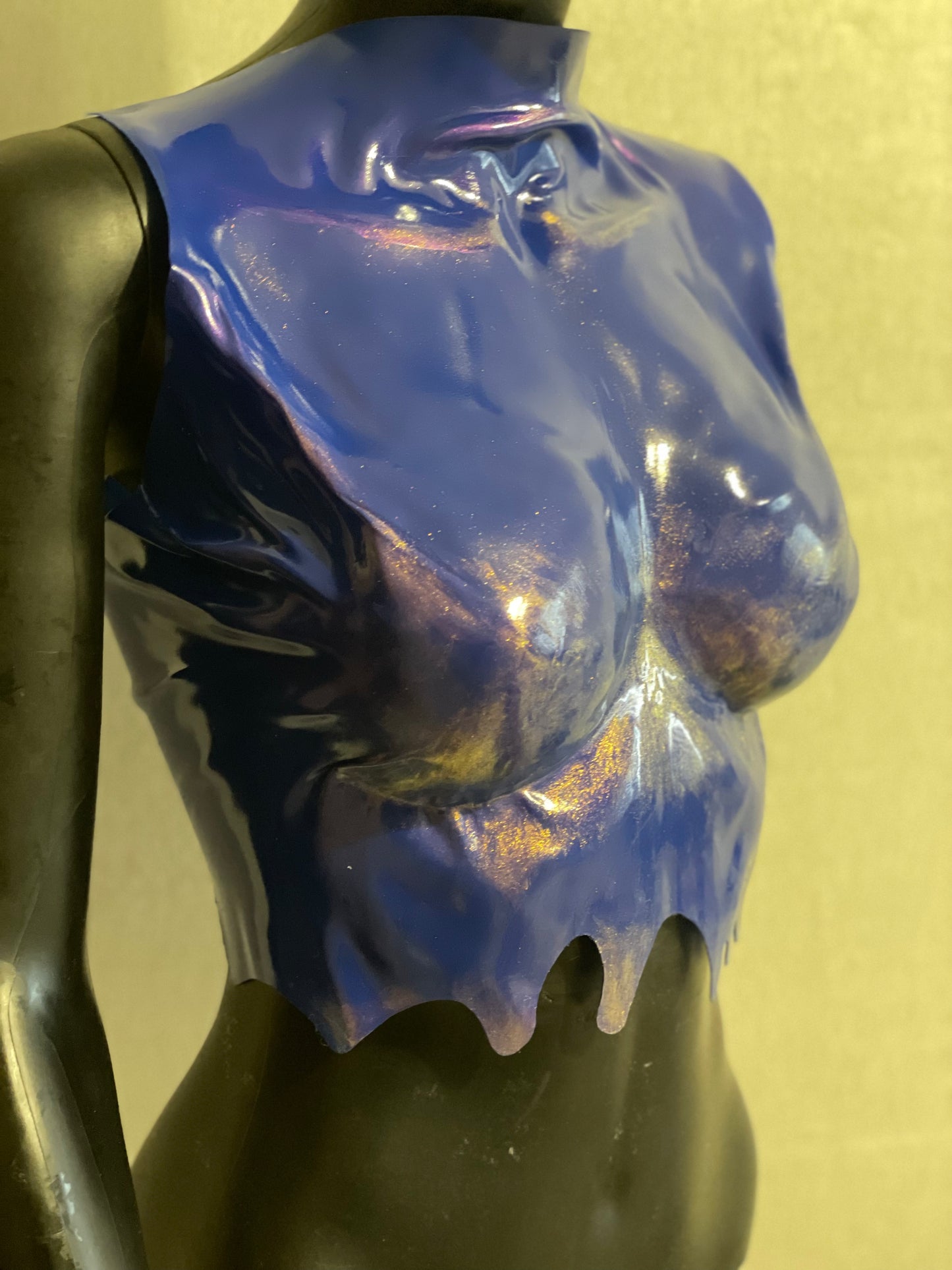 Blue armor corset