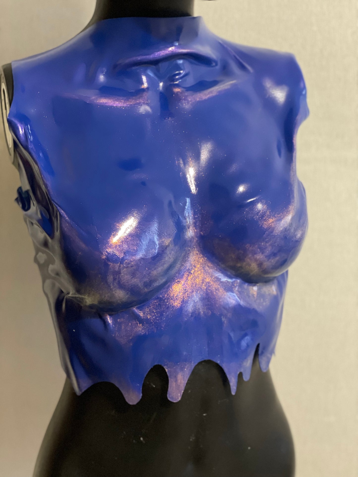 Blue armor corset