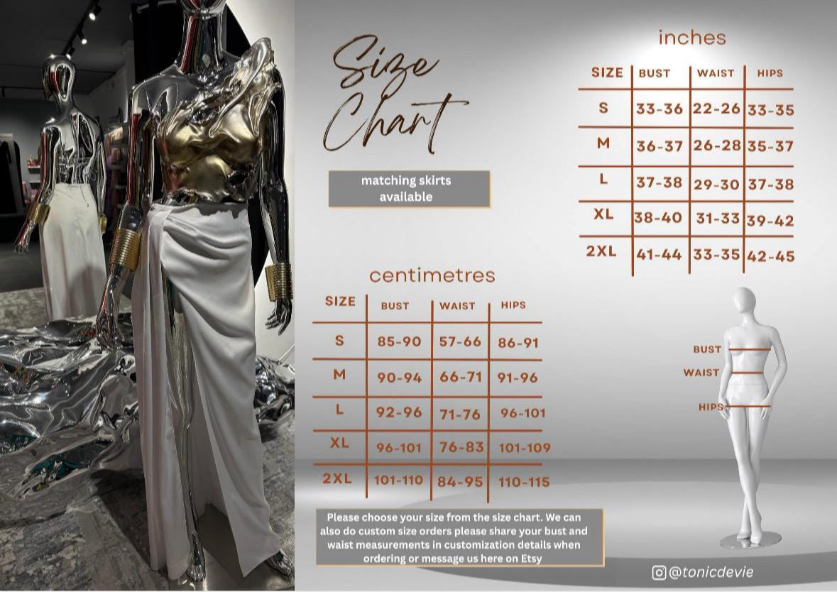 White armor corset top Muse