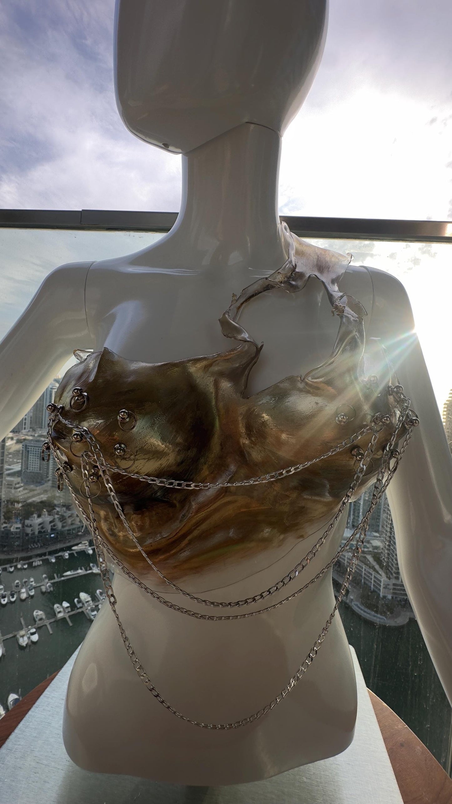 Chrome Armor Corset Bustier