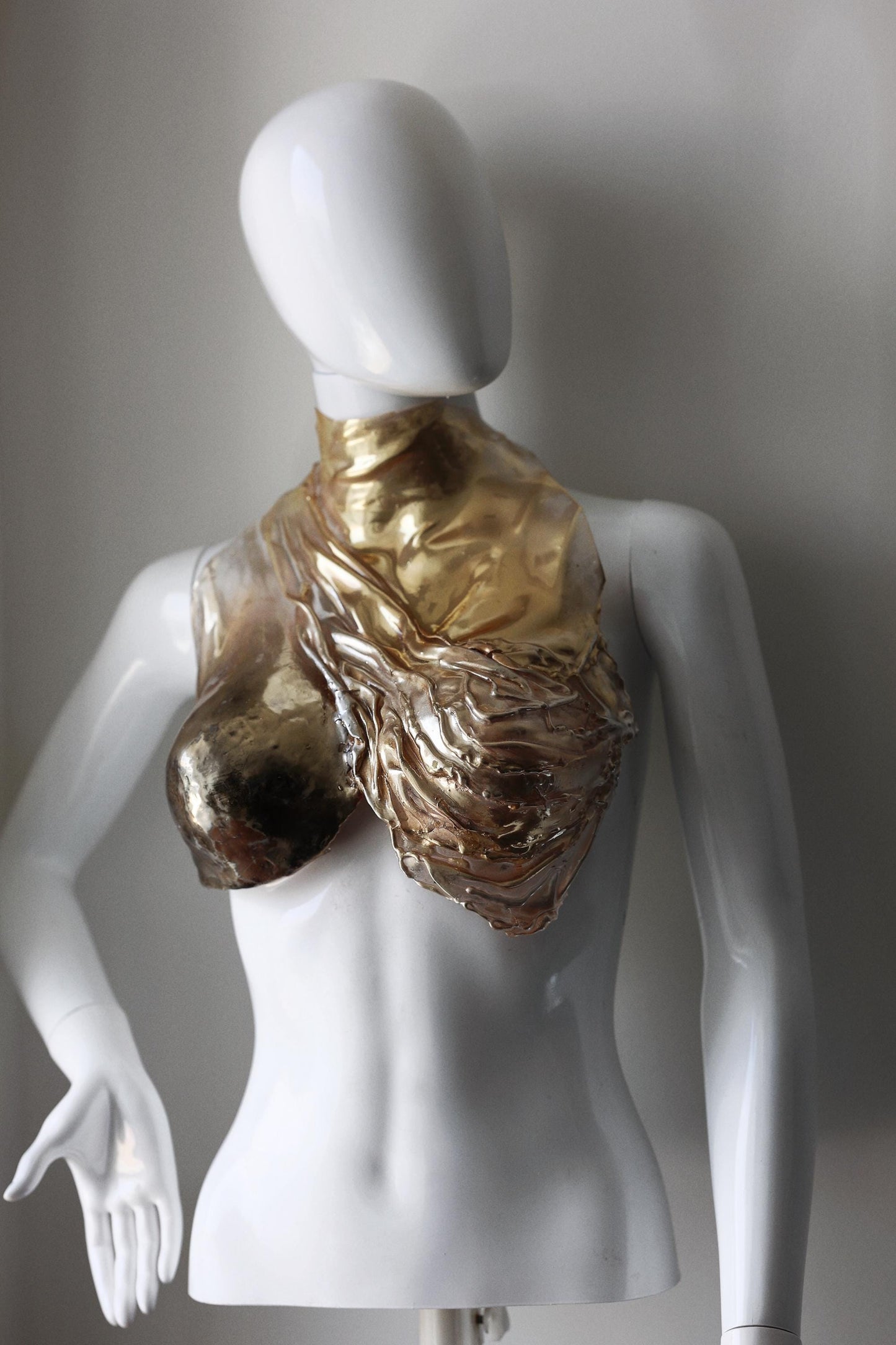 Custom Chrome Armor Corset Bustier Top, Cosplay Breastplate Armor Costume, Metal Bra Festival Outfit, Goddess Acrylic Bustier, Handmade top