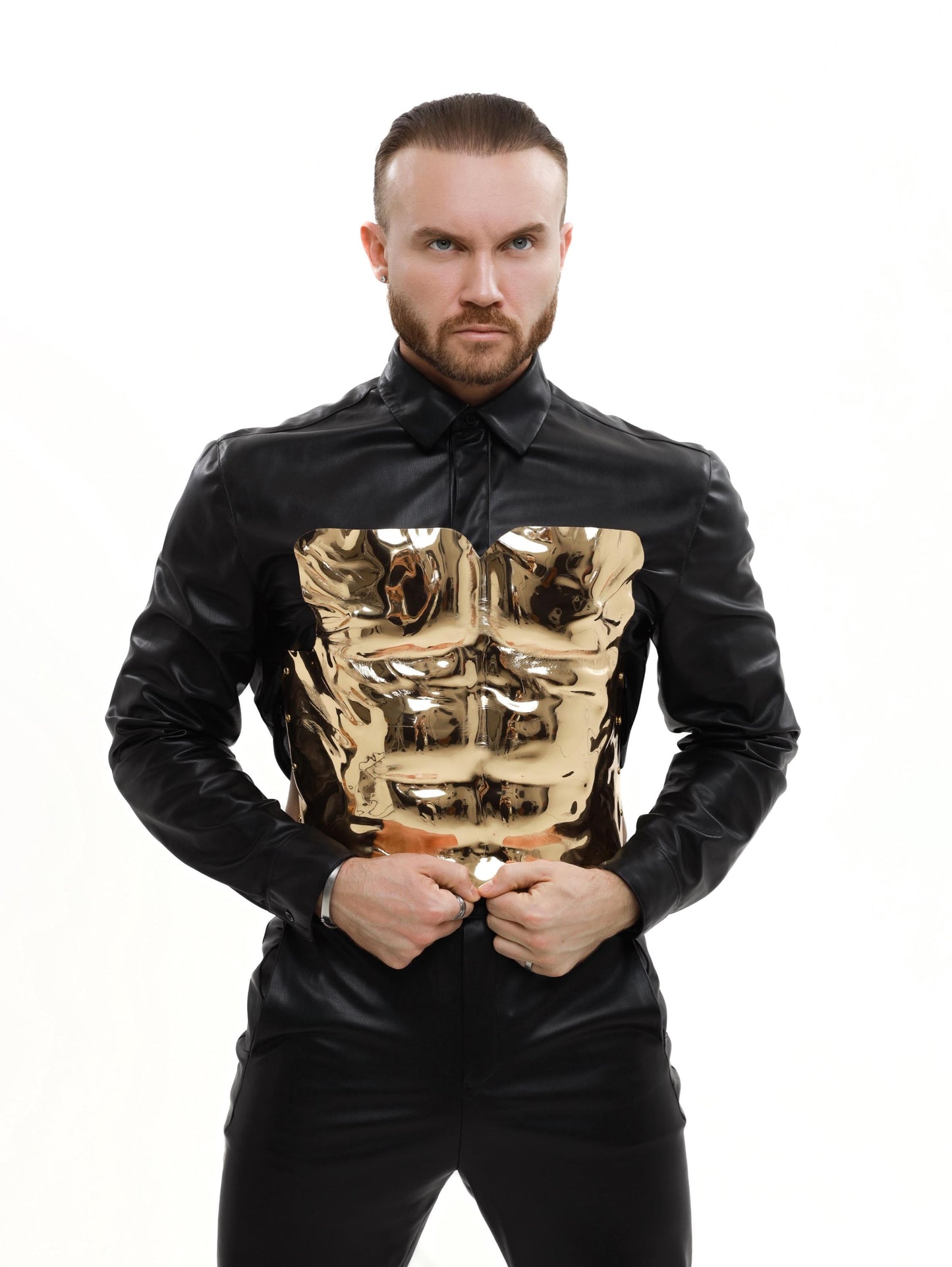 Men's black armor custom breastplate