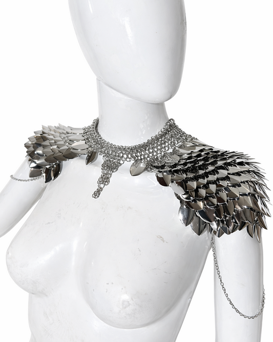 Silver Shoulder Armor