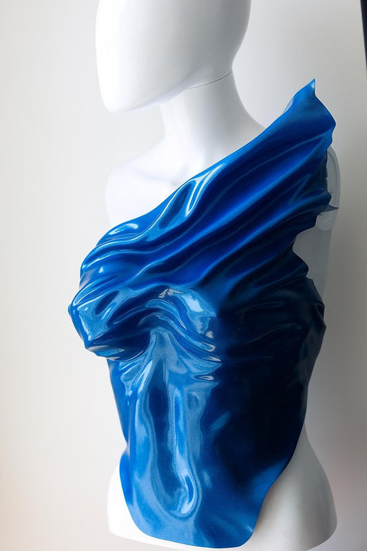 Blue acrylic corset, photoshoot outfit, cuirass multicolored corset top, fantasy butterfly top, Halloween outfit