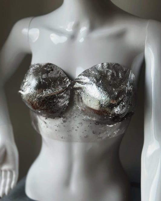 Silver corset Aura