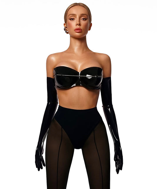 Black pierced nipples corset
