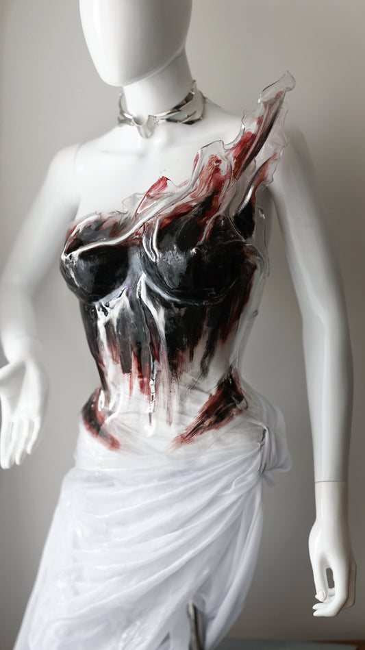 Burgundy corset