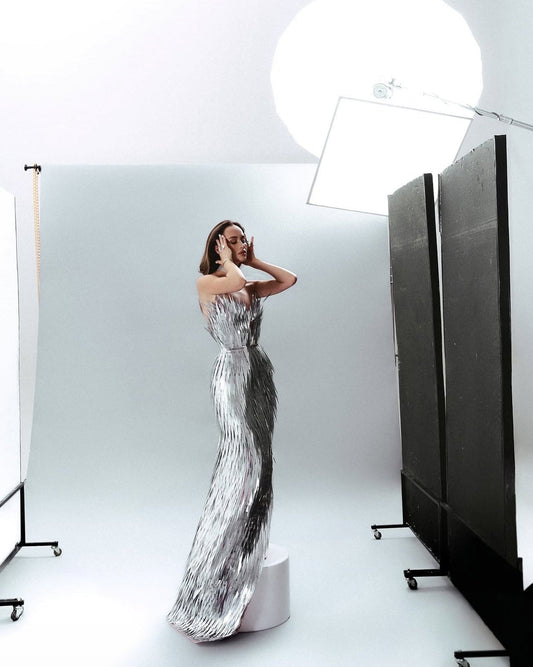 Futuristic Mirror Dress Rave Outfit