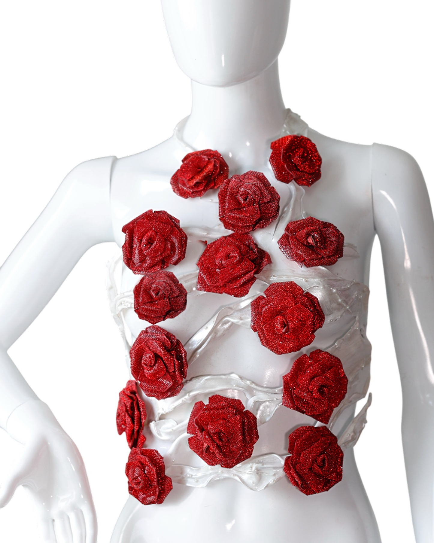 White corset Red Rosè