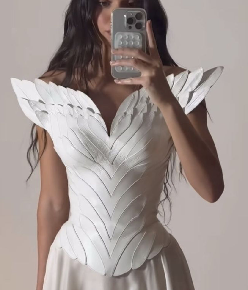 Angel white corset