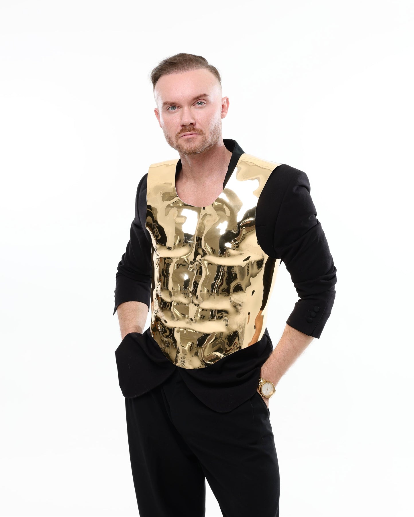 Mens gold corset Arnold