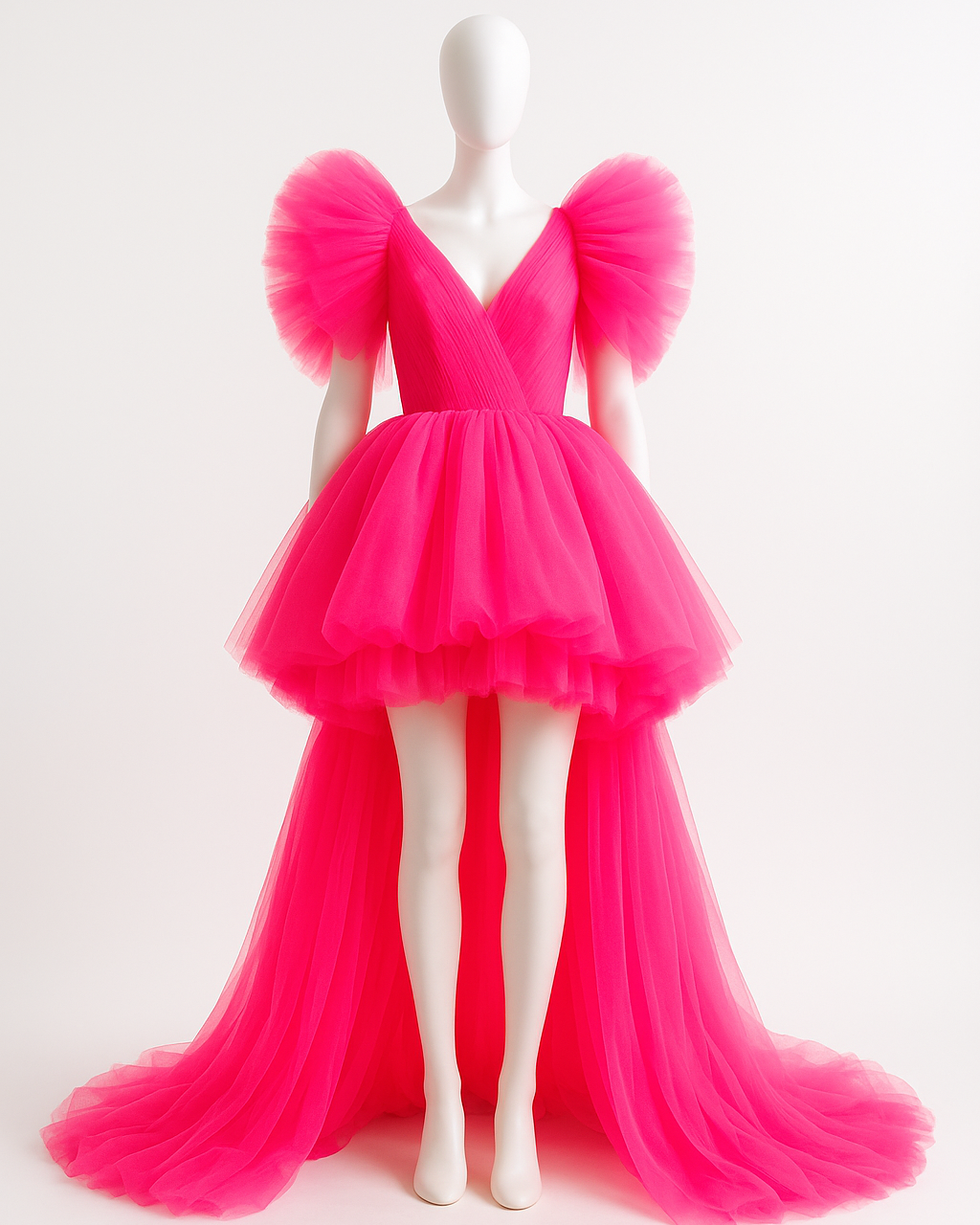 Hot pink tulle dress