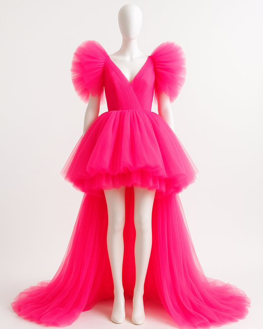 Hot pink tulle dress