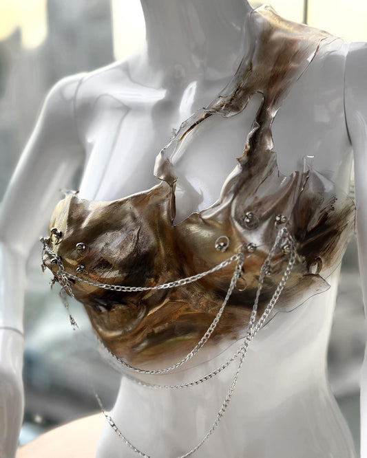 Chrome Armor Corset Bustier