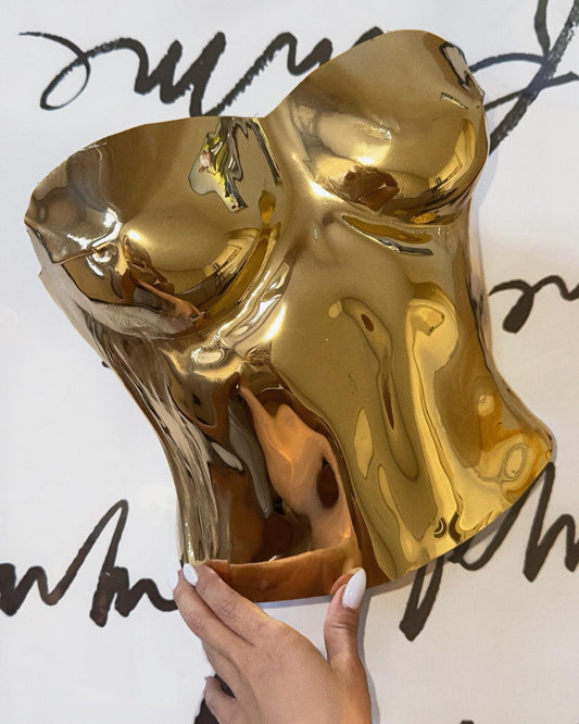 Golden armor mirror corset top Golden Light