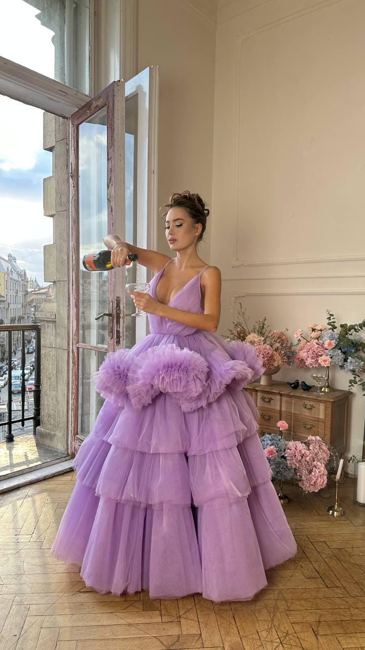 Purple Tulle Dress