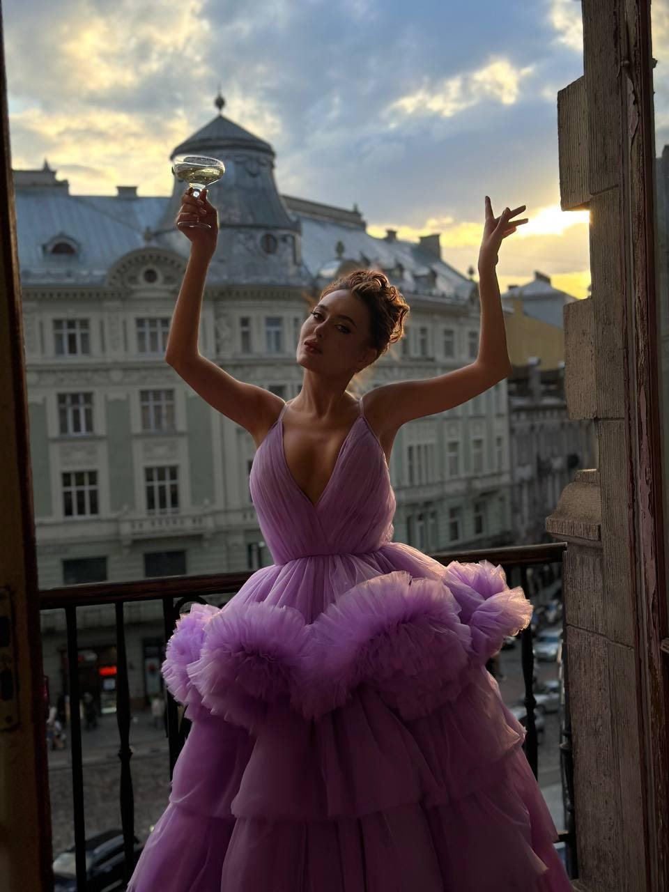 Purple Tulle Dress