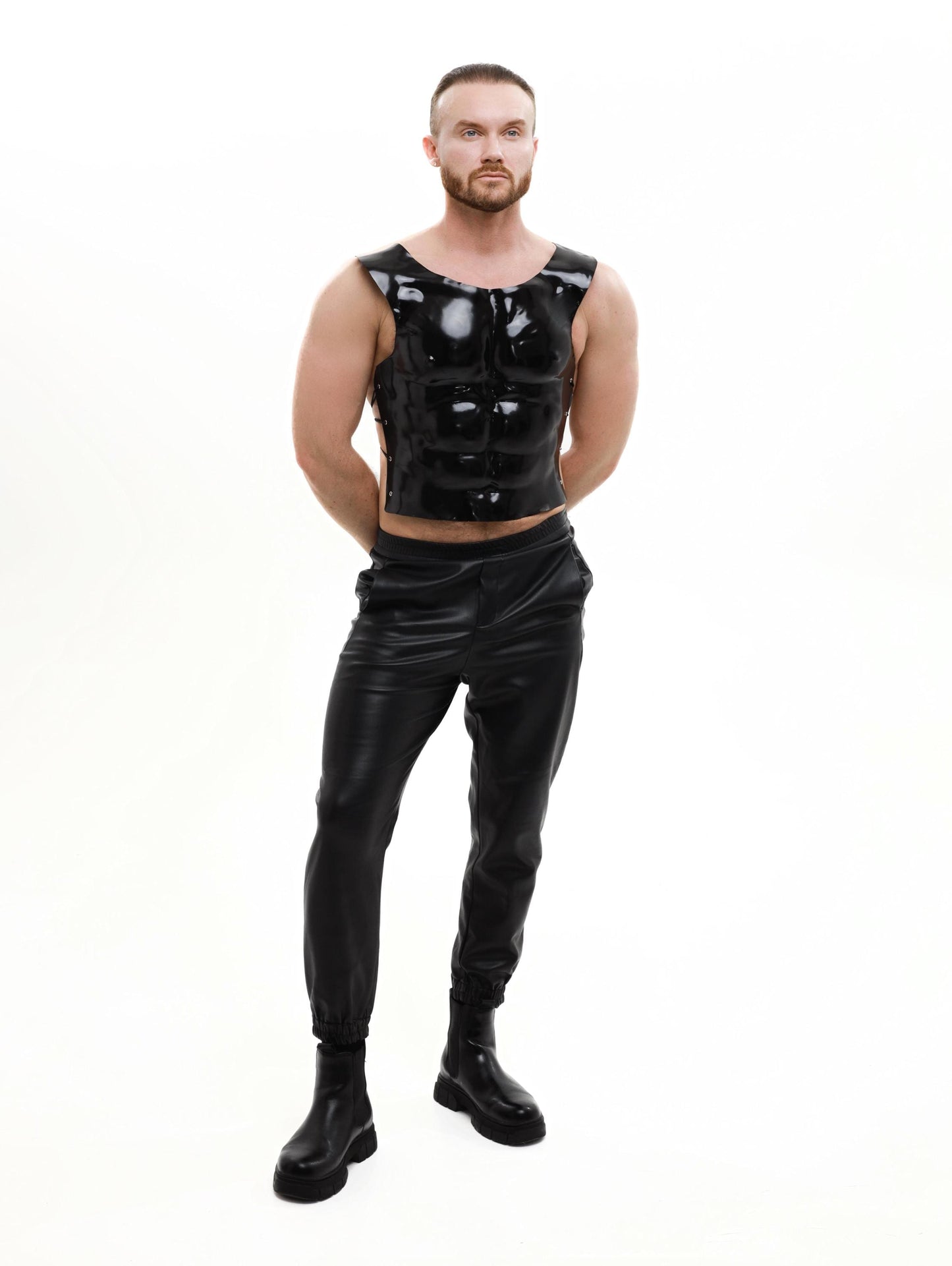 Men's black armor custom breastplate