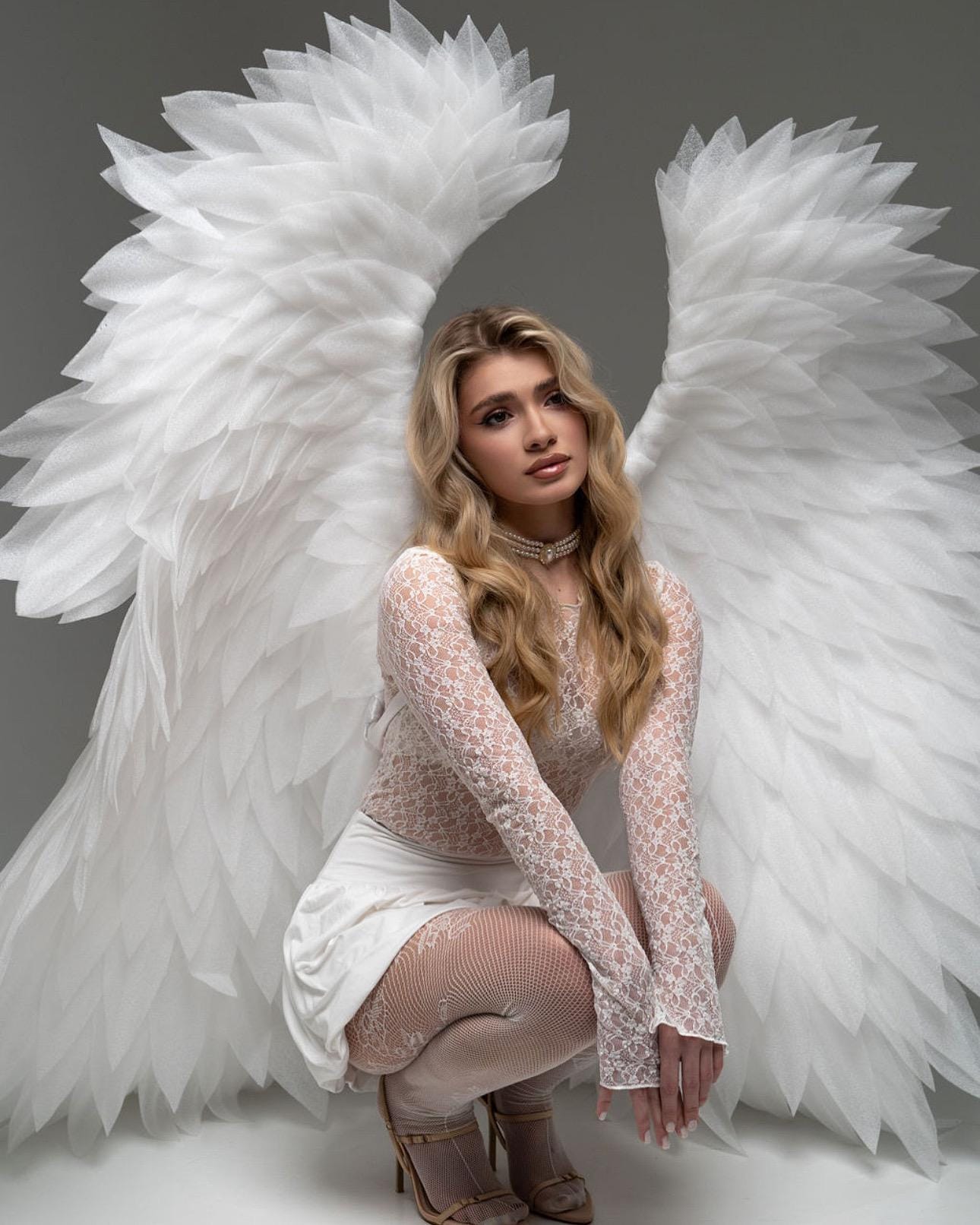 White Angel wings