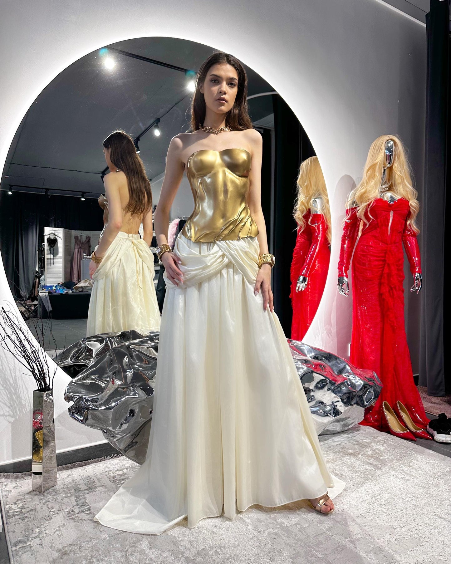 Matte Golden Corset Athens